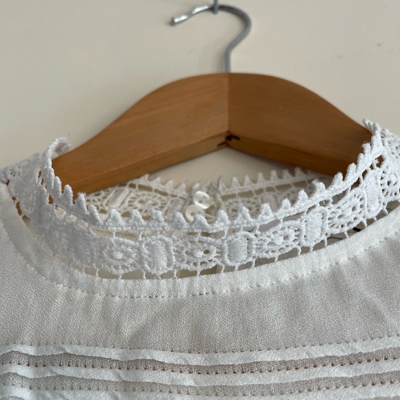 Persons Miriam Lace trim top cap sleeves preplum Ivory Size 1 - Picture 3 of 9